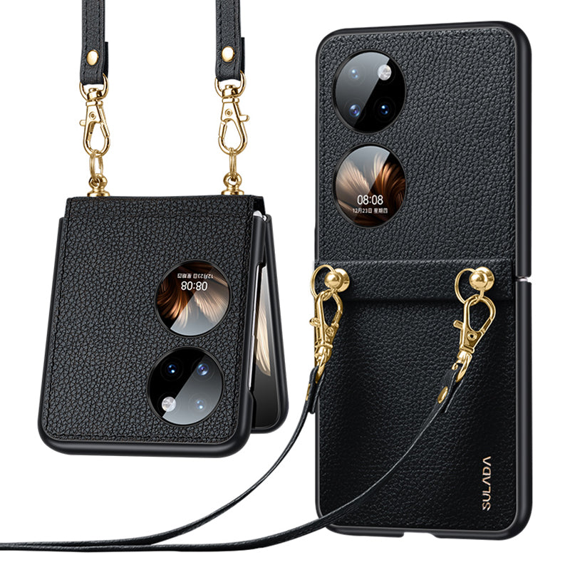 SULADA Treasure Box Series for Huawei Pocket 2 Phone Cover Litchi Texture PU Leather Phone Case with Strap SULADA Treasure Box Series for Huawei Pocket 2 Phone Cover Litchi Texture PU Leather Phone Case with Strap